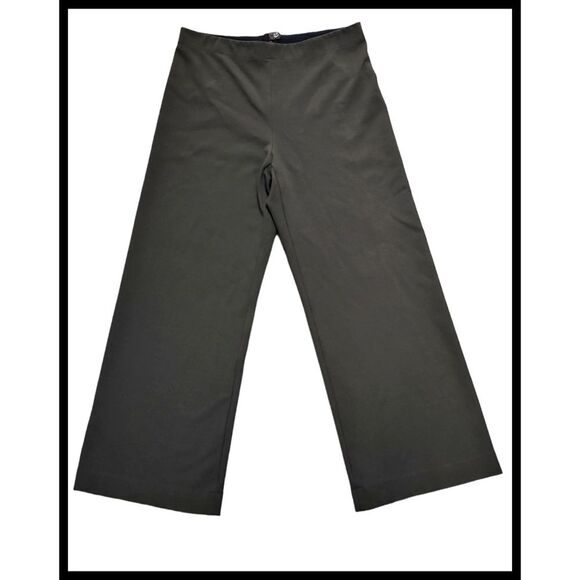 Lafayette 148 New York High Waist Wide Leg Ponte Knit Pants Olive Green Medium - Picture 1 of 9